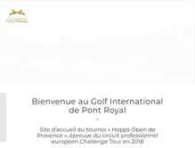 Tablet Screenshot of golf-pontroyal.com